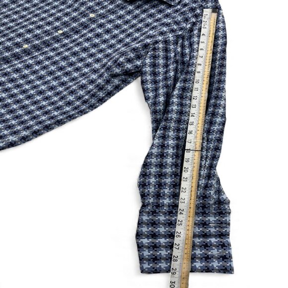 Etro Italy Blue White Button Cotton Cufflink French Cuff Shirt Men's US Large 16 - Picture 12 of 14